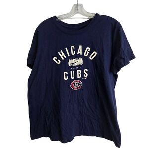 Nike Chicago Cubs Women's T Shirt Navy MLB Baseball Tee Standard Fit Size‎ XL